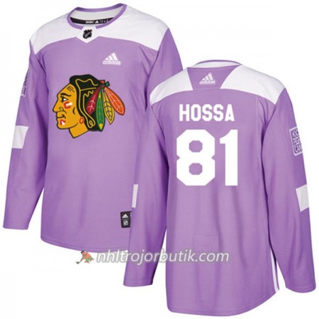 Män Ishockey Chicago Blackhawks Tröja Marian Hossa 81 Adidas 2017-2018 Lila Fights Cancer Practice Authentic Män Ishockey Chicago Blackhawks Tröja Marian Hossa 81 Adidas 2017-2018 Lila Fights Cancer Practice Authentic